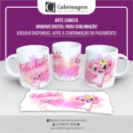 arte caneca Stitch e Angel