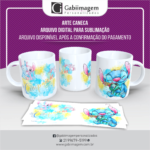 arte caneca Stitch e Angel