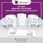 Arte Caneca Flork para Sublimação - Meu Lugar Favorito é ao Seu Lado! - Med31