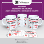 Arte Caneca Flork para Sublimação - As Coisas Podem Não Estar Fáceis Para Você… Mas Eu Tô!