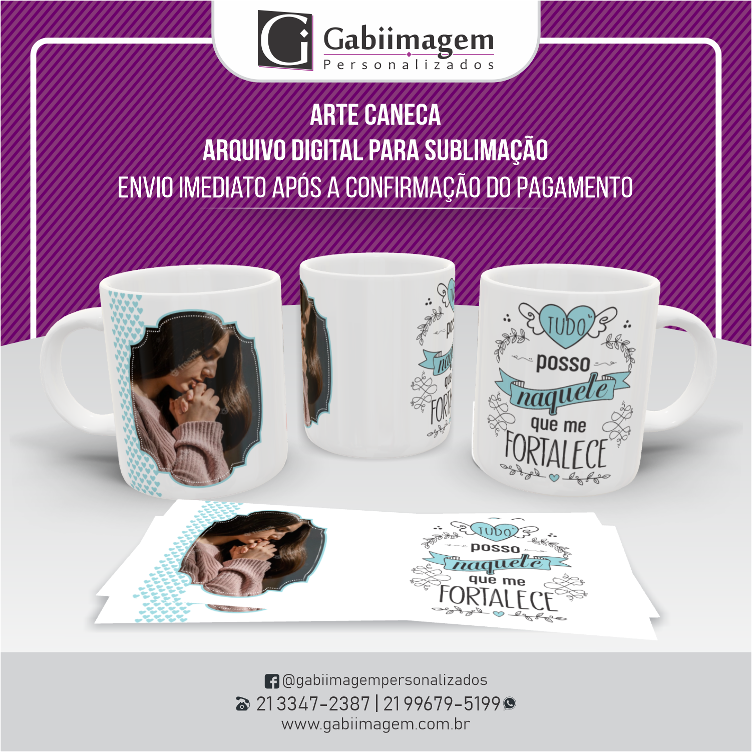 arte caneca bíblica