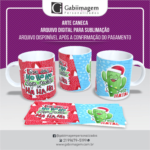 Arte Caneca Natal para Sublimação - Que Seu Ho Ho Ho Seja Repleto de Ha Ha Ha!