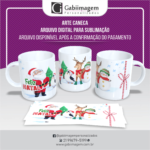 Arte Caneca Natal para Sublimação - Feliz Natal.