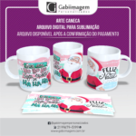 Arte Caneca Natal para Sublimação - Que Seu Ho Ho Ho, Seja Repleto de Ha Ha Ha!