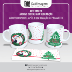 Arte Caneca Natal para Sublimação - Um Feliz Natal para Você.