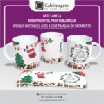 Arte Caneca Natal para Sublimação - Feliz Natal - Mod03