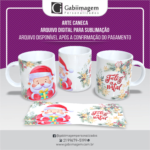 Arte Caneca Natal para Sublimação - Feliz Natal - Mod01