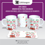 Arte Caneca Flork Natal para Sublimação - Que Seu Ho Ho Ho, Seja Repleto de Ha Ha Ha
