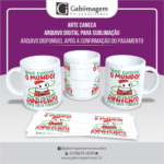 Arte Caneca Flork Natal para Sublimação - Você Merece o Mundo! Mas Eu Só Tinha Dinheiro pra Uma Caneca.