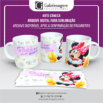 Arte Caneca Mickey e Minnie para Sublimação - Por Você Eu Me Derreto Toda