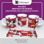 Arte Caneca Mickey para Sublimação - Mickey Mouse