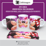 Arte Caneca Mickey e Minnie