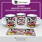 Arte Caneca Mickey e Minnie