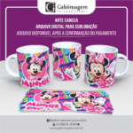Arte Caneca Mickey e Minnie