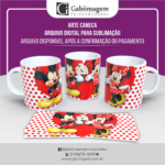 Arte Caneca Mickey e Minnie
