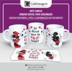 Arte Caneca Mickey e Minnie