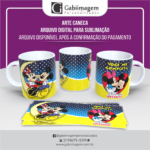 Arte Caneca Mickey e Minnie para Sublimação - Você Me Completa, Eternos Namorados