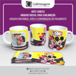 Arte Caneca Mickey e Minnie