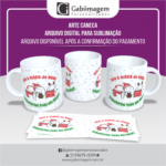 Arte Caneca Flork Natal para Sublimação - Que a Magia do Natal Transforme Tudo em Amor!