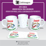 Arte Caneca Flork Natal para Sublimação - Jesus, o Verdadeiro Natal!