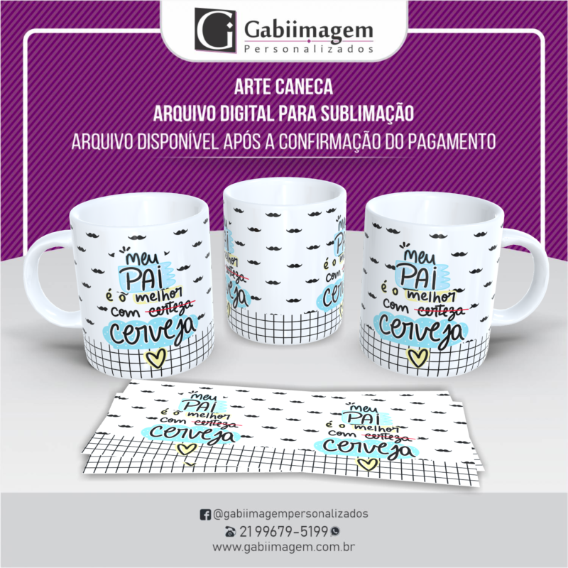 caneca Meu Pai É o Melhor com Cerveja