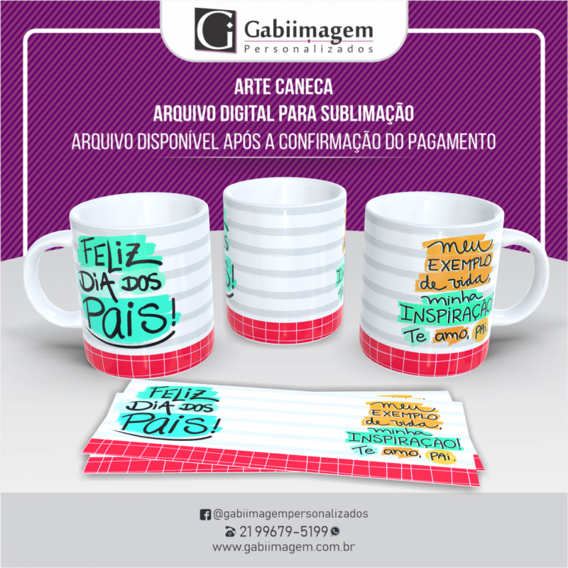caneca Feliz Dia dos Pais