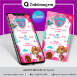 convite digital Skye e Everest