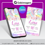 convite digital unicórnio