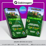 convite digital Minecraft