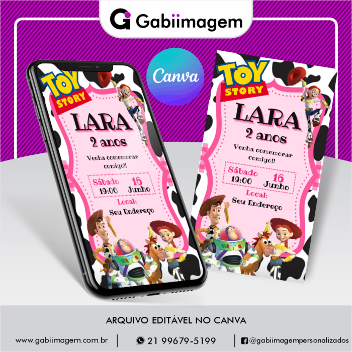 convite digital Jessie Toy Story