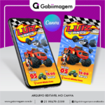 convite digital blaze and the monster machines