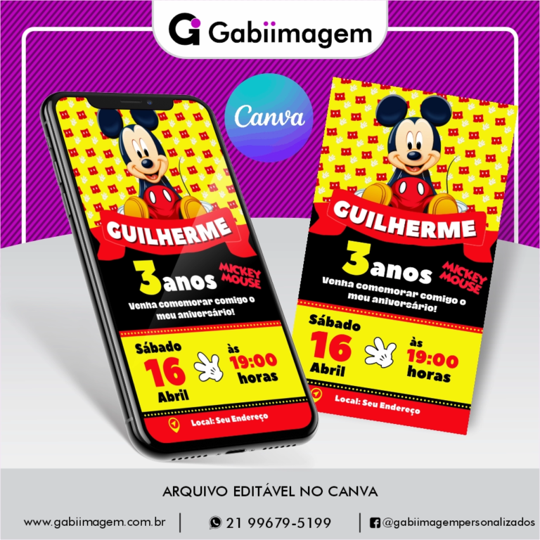 convite digital mickey