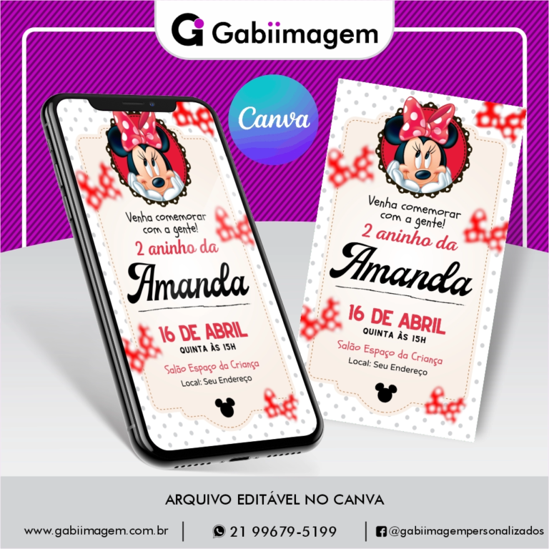 convite digital Minnie
