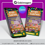 Convite Digital Turma da Mônica Festa Junina