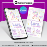 convite digital unicórnio