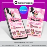 Convite Digital Minnie Rosa Baby