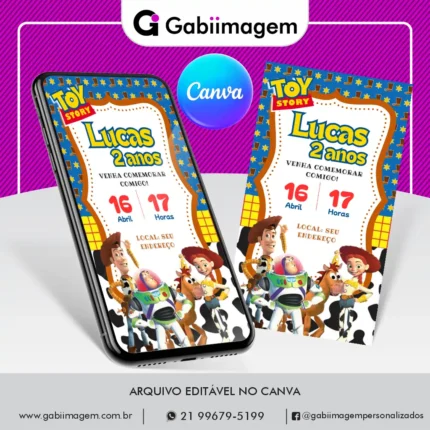 Convite Digital Toy Story