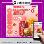 Arte digital combo hambúrguer