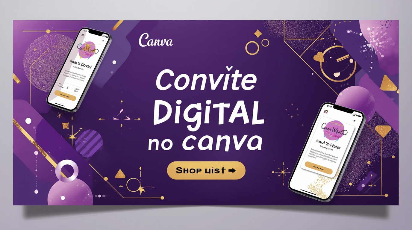convite digital no Canva