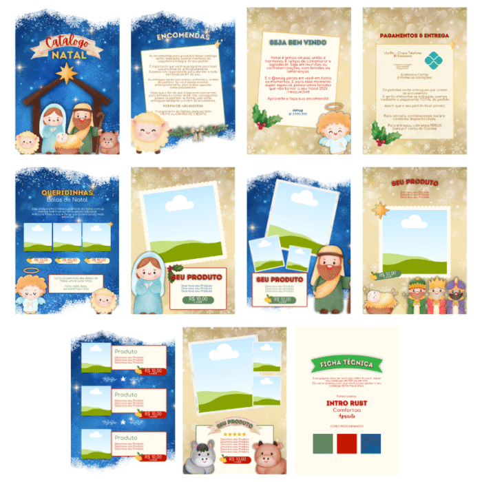 Pagina catálogo de natal cristão canva