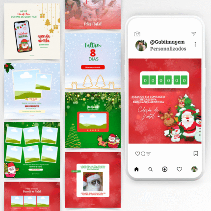 pack feed de Natal editável