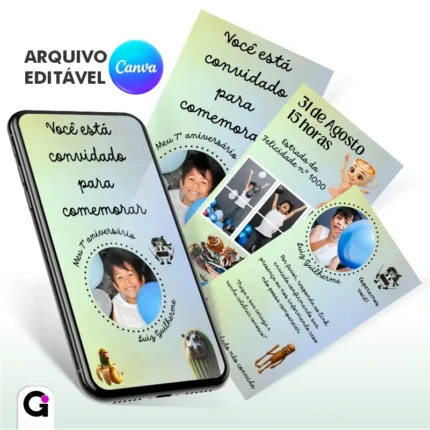 convite animado Brainrot