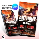 Convite Digital Godzilla vs Kong