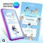 convite animado bluey