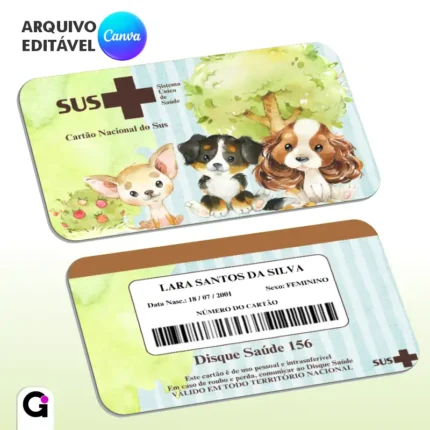 cartão do sus personalizado
