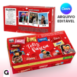 adesivo caixa bombom nestle personalizado com foto editável canva presente criativo