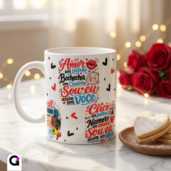 arte para caneca sou eu assim sem voce editavel canva dia dos namorados