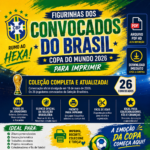 Figurinhas Convocados Brasil Copa 2026 - Para imprimir
