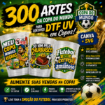 300 artes copa do mundo para adesivos dtf uv em copos canva svg