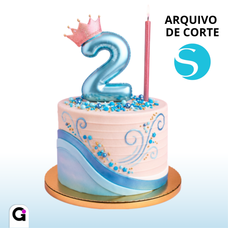 arquivo de corte numeros baloes metalizados realeza coroa rosa silhouette studio